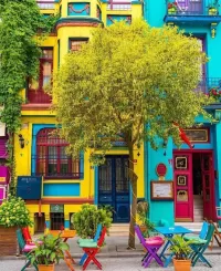 パズル Colored house