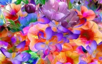 Jigsaw Puzzle Floral abstraction