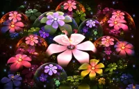 Jigsaw Puzzle Floral fantasy
