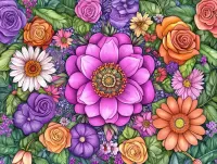 Jigsaw Puzzle Flower Mandala