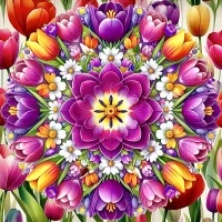 Jigsaw Puzzle Flower Mandala