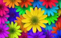 Jigsaw Puzzle Floral rainbow