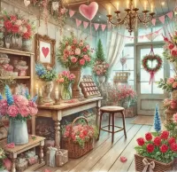 Jigsaw Puzzle Flower boutique