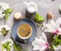 Quebra-cabeça Floral coffee