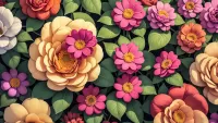 Jigsaw Puzzle Flower collage