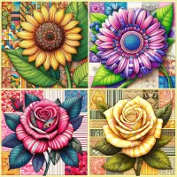 パズル Flower collage