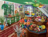 Jigsaw Puzzle Flower shop