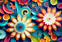 Quebra-cabeça floral pattern