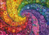 Jigsaw Puzzle Flower swirl
