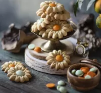 Jigsaw Puzzle Flower cookies
