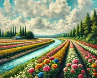 Jigsaw Puzzle Flower field