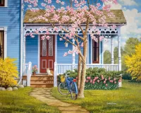 Jigsaw Puzzle blooming magnolia