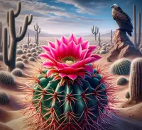 Jigsaw Puzzle Blooming cactus
