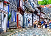 Quebra-cabeça Tourists in Goslar
