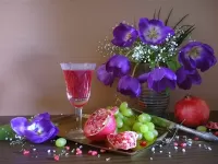 Пазл Тюльпаны и фрукты