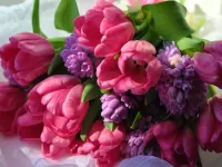 パズル Tulips and lilacs