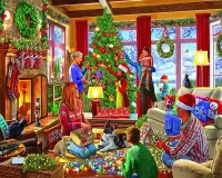 Jigsaw Puzzle Decoration of Christmas tree