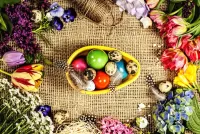 Quebra-cabeça Easter decorations