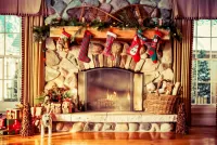 Jigsaw Puzzle Decorated fireplace