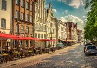 Jigsaw Puzzle Street cafes