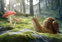 パズル The snail and the toadstools