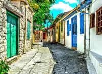 Jigsaw Puzzle Street in Cyprus