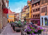 Jigsaw Puzzle Street in Colmar