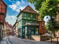 Слагалица Street in Quedlinburg