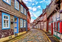 Jigsaw Puzzle Street in the old town