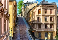 Slagalica Street in Stockholm