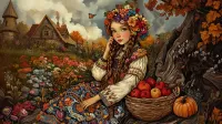 Jigsaw Puzzle Apple harvest