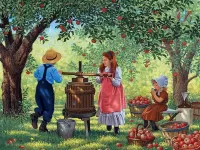 Jigsaw Puzzle Apples harvest