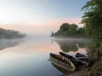 Zagadka morning on the river