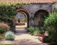 Zagadka cozy courtyard