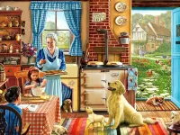 Jigsaw Puzzle Visiting grandmother