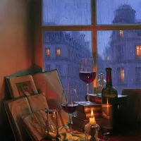 Zagadka In the twilight by the window