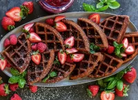 Puzzle Waffles and berries