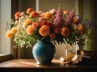 Bulmaca Vase with Flowers