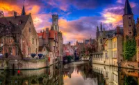 Rompecabezas An evening in Bruges