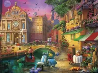 Jigsaw Puzzle Evening in Venice