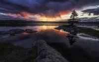 Quebra-cabeça Evening lake