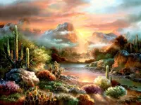 Jigsaw Puzzle Sunset magnificence