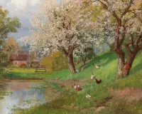Пазл Весна в деревне