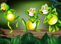 Rompecabezas Funny frogs