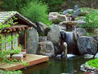 Jigsaw Puzzle Villa u vodopada