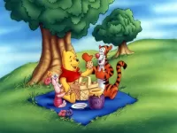 Bulmaca Vinnie on a picnic