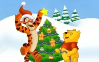 Rompecabezas Vinnie and Christmas tree