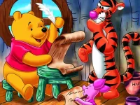 Слагалица Winnie is writing a letter
