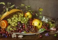 Jigsaw Puzzle Grapes and fruits