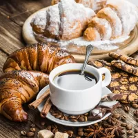 Quebra-cabeça Pastries and coffee
